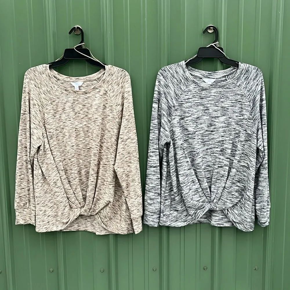 Women's Hacci Super Soft Knot Front Top Size XL